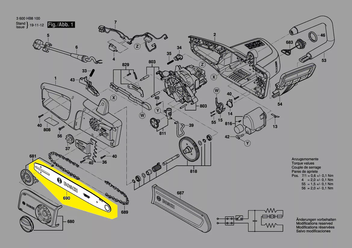 Guide-chaîne réf. 1 600 A01 5H6 Bosch